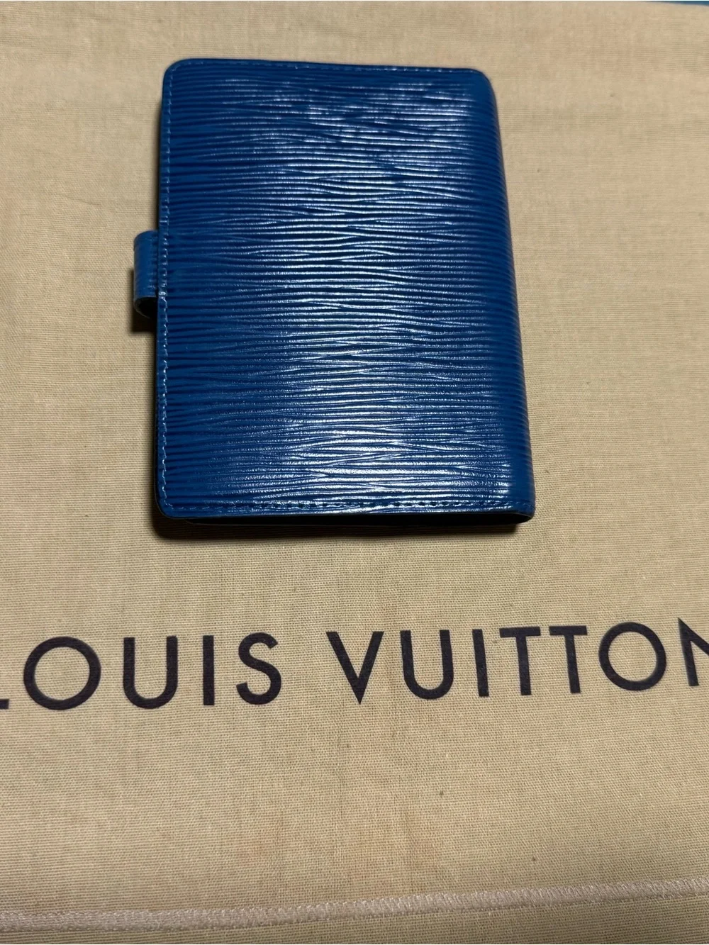 Louis Vuitton Navy Blue Epi Leather Card & Key Holder